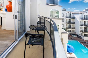 Private balcony with seating